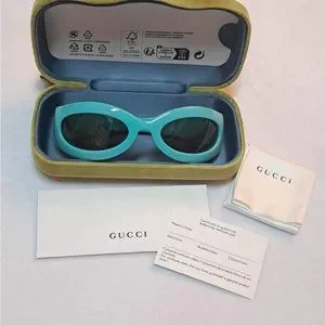 Gucci | Accessories | Gucci Tiffany Blue Oval Sunglasses  display picture 2